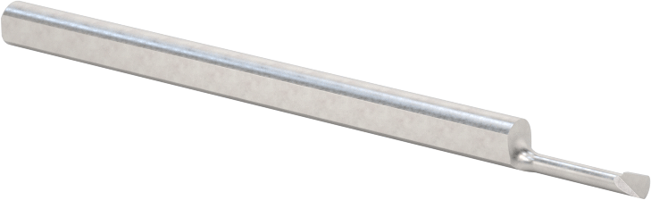 Küçük Çaplı Yuvarlak Şaftlı Delme Torna Takımı, 1/8" Şaft Çapı, 0,060" Çap, 0,300" Derin Delik