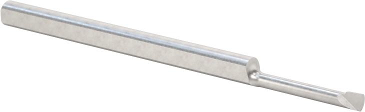 Küçük Çaplı Yuvarlak Şaftlı Delme Torna Takımı, 1/8" Şaft Çapı, 0,080 inç Çap, 1/2" Derin Delik