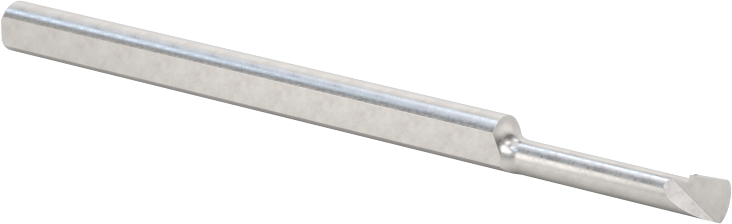 Küçük Çaplı Yuvarlak Şaftlı Delme Torna Takımı, 1/8" Şaft Çapı, 0,100 inç Çap, 1/2" Derin Delik