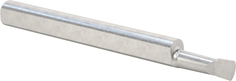 Küçük Çaplı Yuvarlak Şaftlı Delme Torna Takımı, 1/4" Şaft Çapı, 0,180" Çap, 1/2" Derin Delik