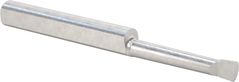 Küçük Çaplı Yuvarlak Şaftlı Delme Torna Takımı, 1/4" Şaft Çapı, 0,180" Çap, 1" Derin Delik