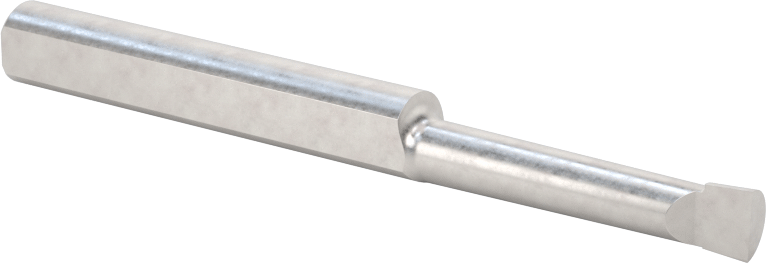 Küçük Çaplı Yuvarlak Şaftlı Delme Torna Takımı, 1/4" Şaft Çapı, 0,200" Çap, 1" Derin Delik