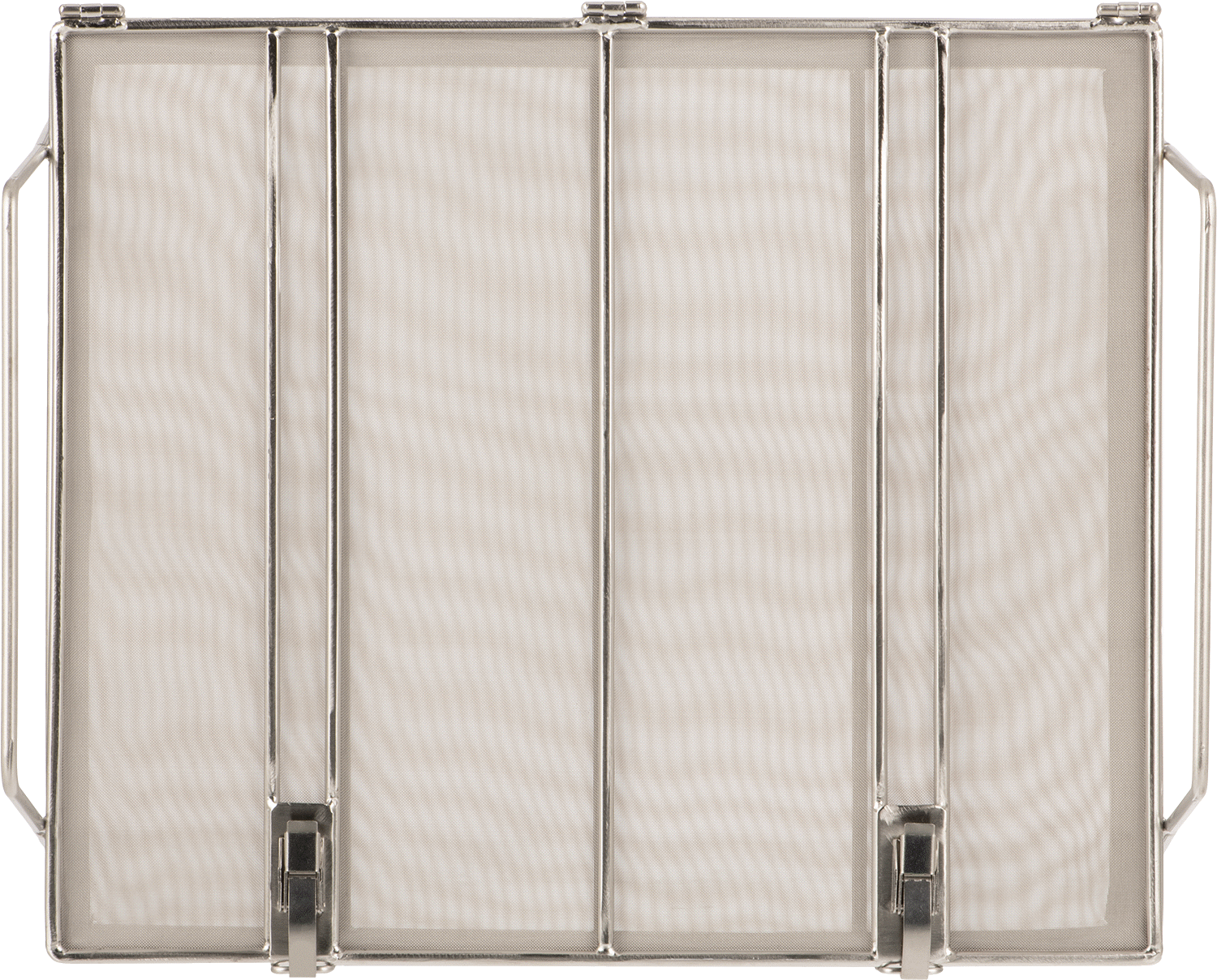 Paslanmaz Çelik Tel Dikdörtgen Parça Sepeti, Kapalı, 13“ Uzunluk x 11” Genişlik x 5" Yükseklik, 60 x 60 Ağ Boyutu