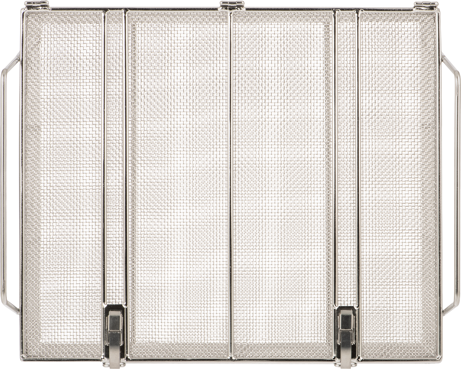 Paslanmaz Çelik Tel Dikdörtgen Parça Sepeti, Kapalı, 13“ Uzunluk x 11” Genişlik x 5" Yükseklik, 10 x 10 Göz Boyutu