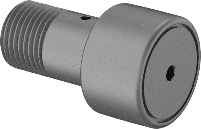Contalı Dişli Çelik Ray Makarası, Taçlı, 1" Silindir Çapı, 5/8" Makara Genişliği, 5/8" Saplama Çapı