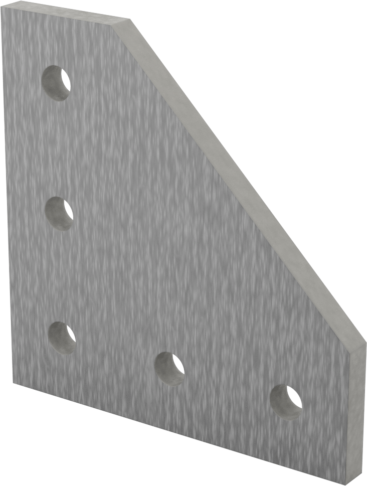 Strut Kanalı Braketi, Dirsek, Gri Fiberglas, 4-7/8" Uzunluk