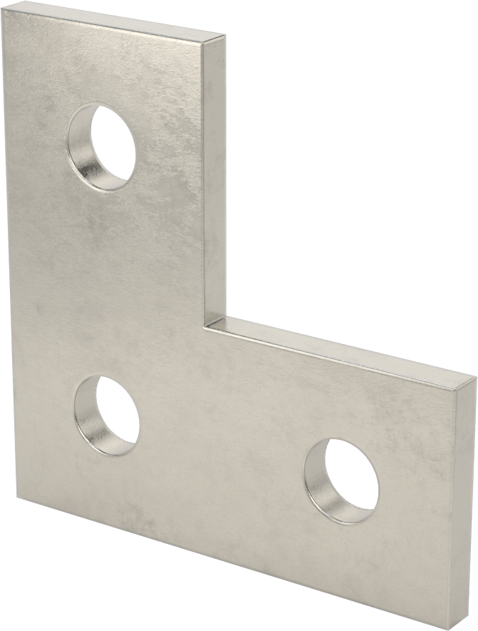 Strut Kanalı Braketi, Dirsek, 304 Paslanmaz Çelik, 3-1/2" Uzunluk