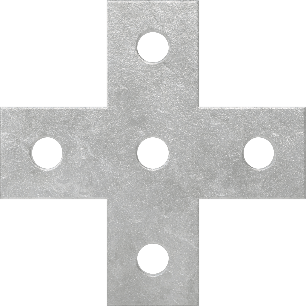 Strut Kanalı Braketi, Çapraz, Galvanizli Çelik, 5-3/8" Uzunluk