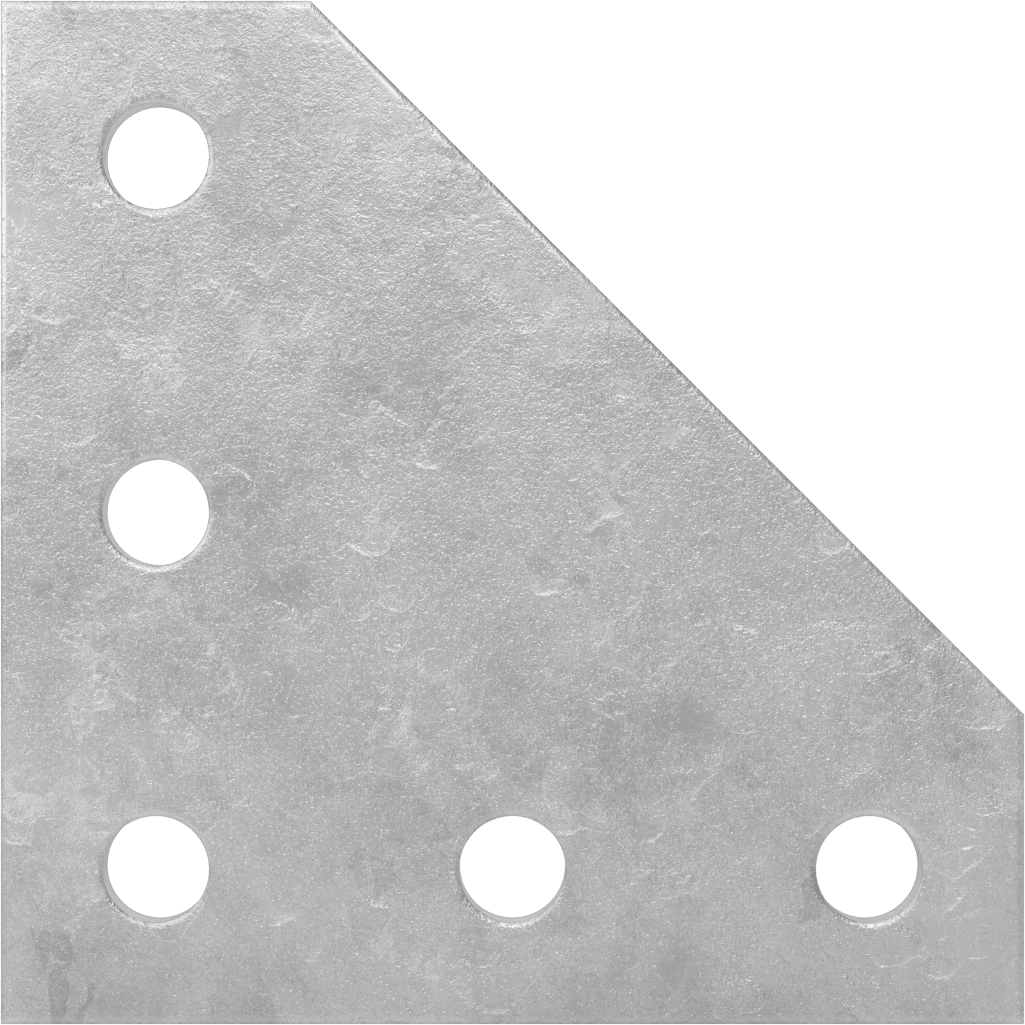 Strut Kanalı Braketi, Dirsek, Galvanizli Çelik, 5-3/8" x 5-3/8"