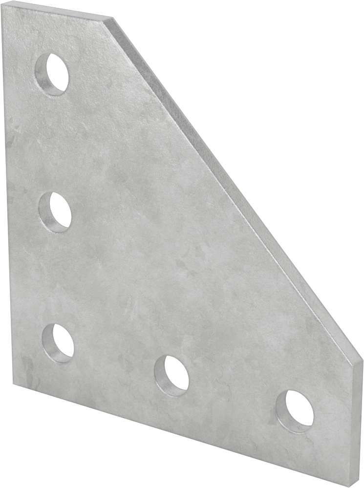 Strut Kanalı Braketi, Dirsek, Galvanizli Çelik, 5-3/8" x 5-3/8"