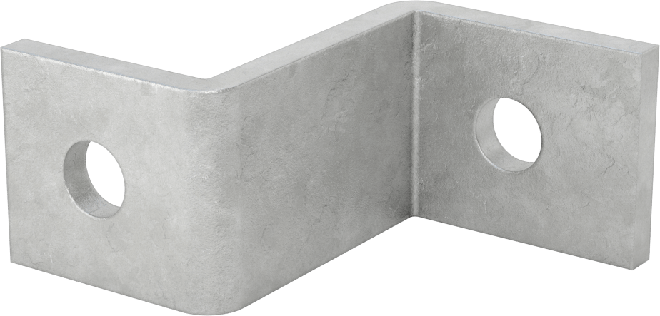 Strut Kanalı Braketi, Z Şekli, 2-7/16" Kanal Yüksekliği için, Galvanizli Çelik