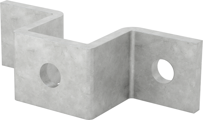 Strut Kanalı Braketi, U-Şekli, 1-5/8" Kanal Yüksekliği için, Galvanizli Çelik