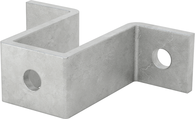 Strut Kanalı Braketi, U-Şekli, 3-1/4" Kanal Yüksekliği için, Galvanizli Çelik