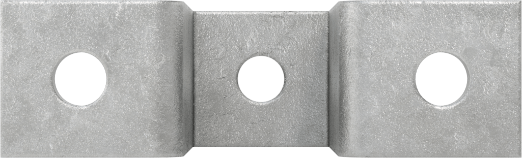 Strut Kanalı Braketi, U-Şekli, 3-1/4" Kanal Yüksekliği için, Galvanizli Çelik