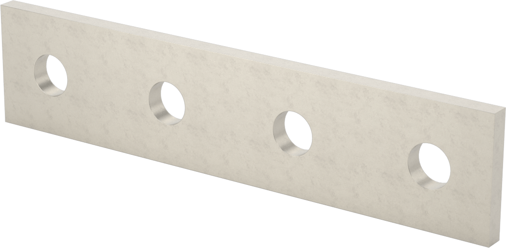 Strut Kanalı Braketi, Düz, 316 Paslanmaz Çelik, 7-1/4" Uzunluk