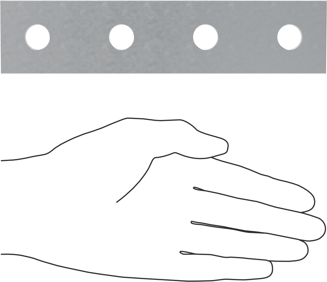 Strut Kanalı Braketi, Düz, Alüminyum, 7-1/4" Uzunluk