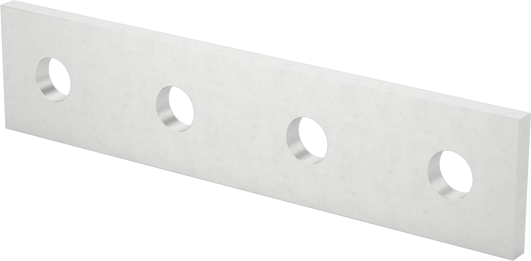 Strut Kanalı Braketi, Düz, Alüminyum, 7-1/4" Uzunluk