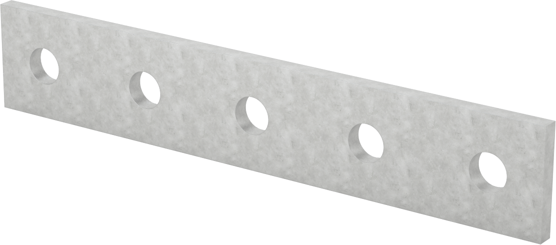 Strut Kanalı Braketi, Düz, Galvanizli Çelik, 9-1/8" Uzunluk