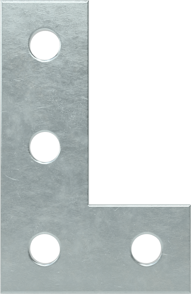 Strut Kanalı Braketi, Dirsek, Çinko Kaplı Çelik, 5-3/8" x 3-1/2"