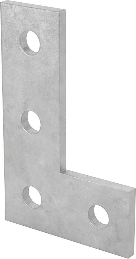 Strut Kanalı Braketi, Dirsek, Galvanizli Çelik, 5-3/8" x 3-1/2"