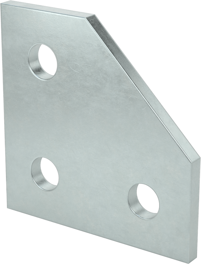 Strut Kanalı Braketi, Dirsek, Çinko Kaplı Çelik, 3-1/2" Uzunluk