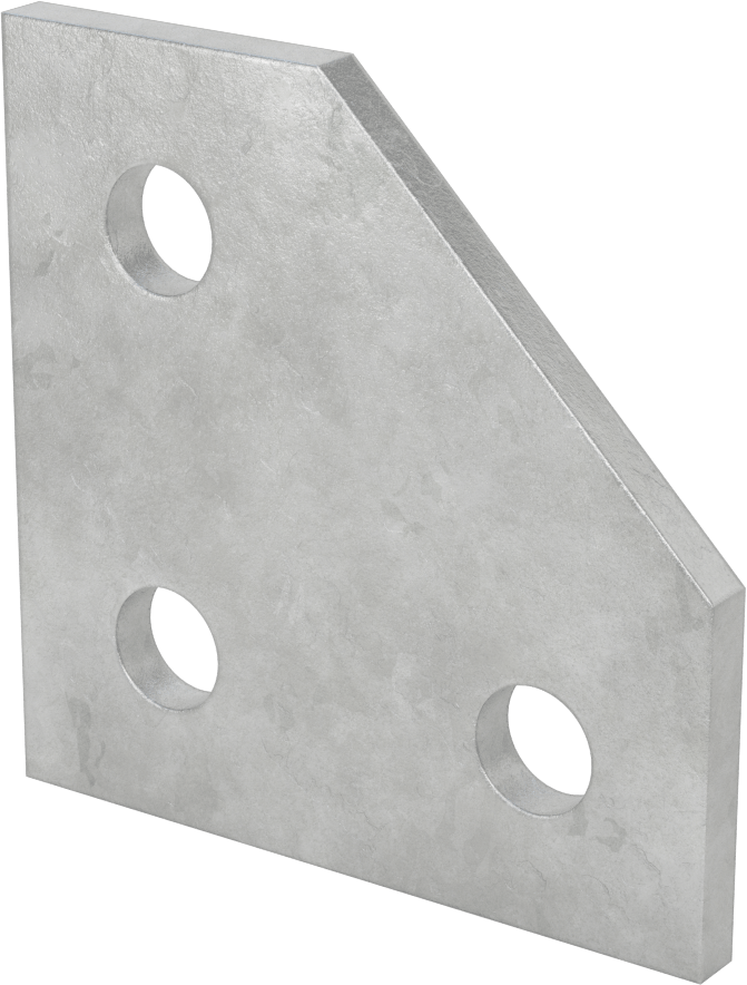 Strut Kanalı Braketi, Dirsek, Galvanizli Çelik, 3-1/2" Uzunluk