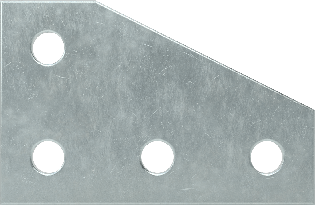 Strut Kanalı Braketi, Dirsek, Çinko Kaplı Çelik, 5-3/8" x 3-1/2"