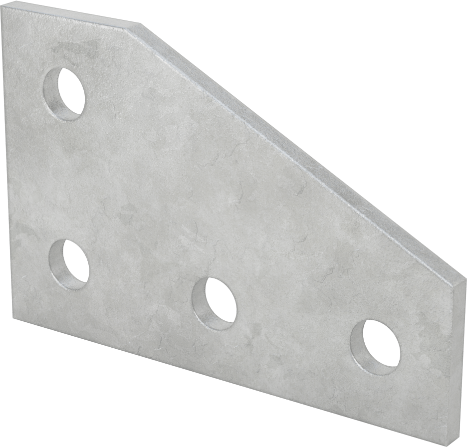 Strut Kanalı Braketi, Dirsek, Galvanizli Çelik, 5-3/8" x 3-1/2"