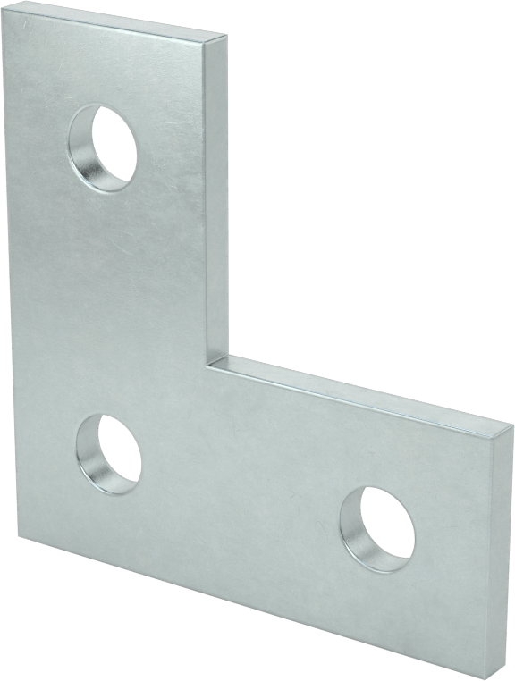 Strut Kanalı Braketi, Dirsek, Çinko Kaplı Çelik, 1-7/8" Uzunluk