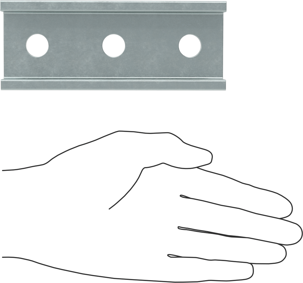 Strut Kanalı Braketi, Sarmalı Düz, Çinko Kaplı Çelik, 5-3/8" Uzunluk
