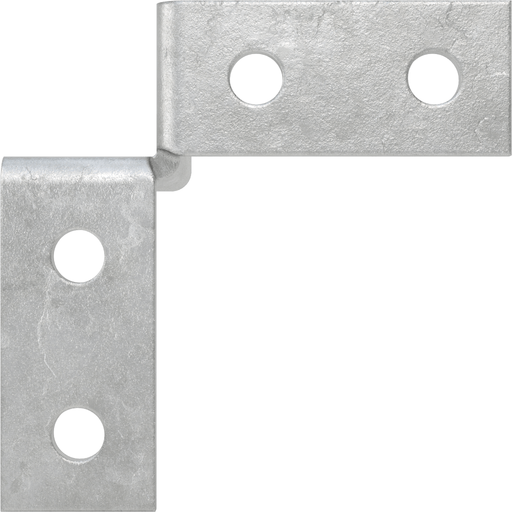 Strut Kanalı Braketi, Çift 90 Derece, Galvanizli Çelik, 3-7/8" Uzunluk