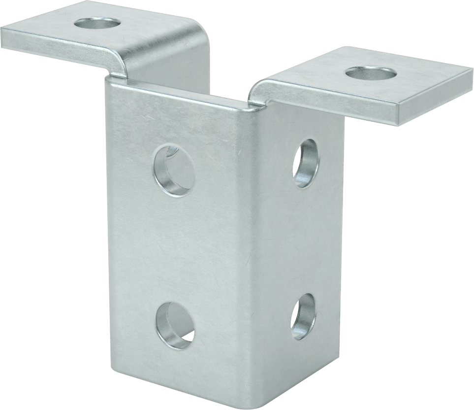 Strut Kanalı Braketi, Kanat, Çinko Kaplı Çelik, 5-13/32" Uzunluk