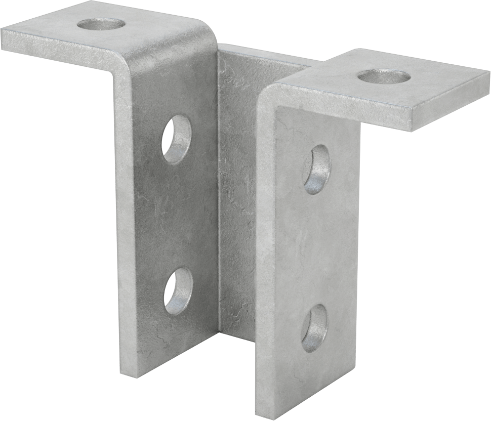 Strut Kanalı Braketi, Kanat, Galvanizli Çelik, 5-13/32" Uzunluk