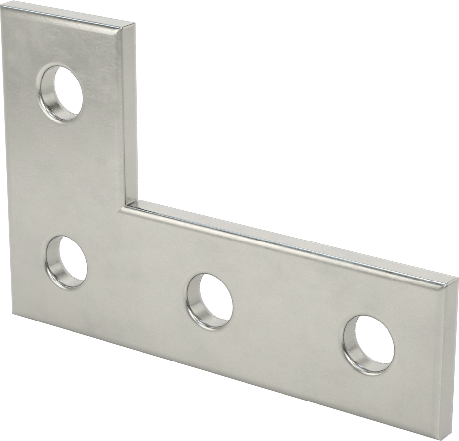 Strut Kanalı Braketi, Dirsek, 304 Paslanmaz Çelik, 5-3/8" x 3-1/2"