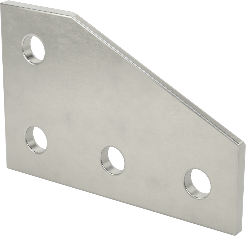 Strut Kanalı Braketi, Dirsek, 304 Paslanmaz Çelik, 5-3/8" x 3-1/2"