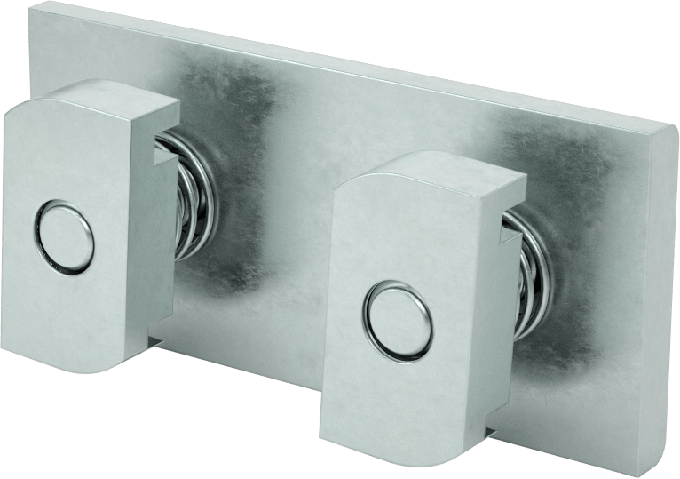 Strut Kanalı Braketi, Düz, Çinko Kaplı Çelik, 3-1/2" Uzunluk, Bağlantı Elemanları ile