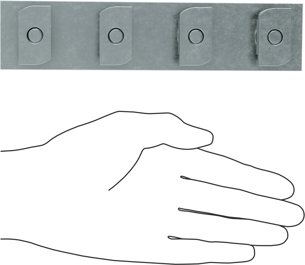 Strut Kanalı Braketi, Düz, Çinko Kaplı Çelik, 7-1/4" Uzunluk, Bağlantı Elemanları ile