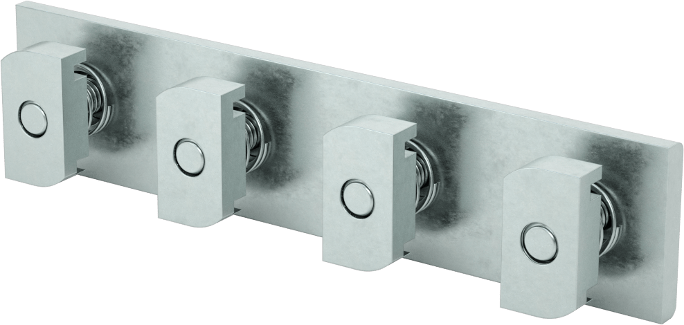 Strut Kanalı Braketi, Düz, Çinko Kaplı Çelik, 7-1/4" Uzunluk, Bağlantı Elemanları ile