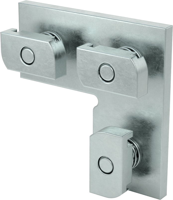 Strut Kanalı Braketi, Dirsek, Çinko Kaplı Çelik, 3-1/2" Uzunluk, Bağlantı Elemanları ile