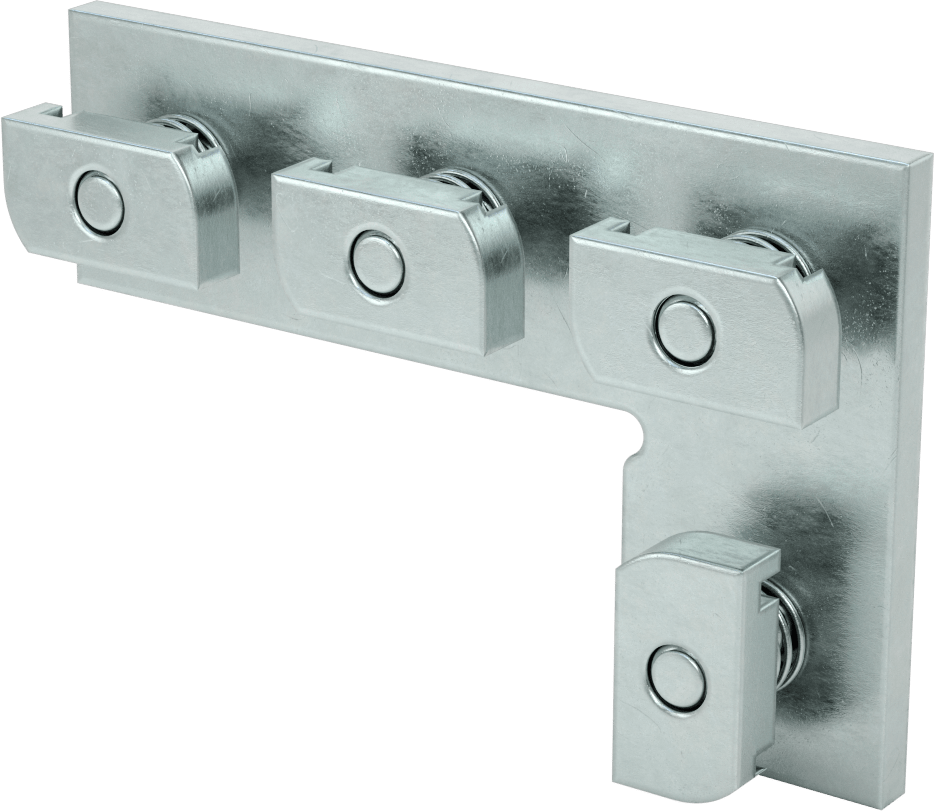 Strut Kanalı Braketi, Dirsek, Çinko Kaplı Çelik, 5-3/8" x 3-1/2", Bağlantı Elemanları ile