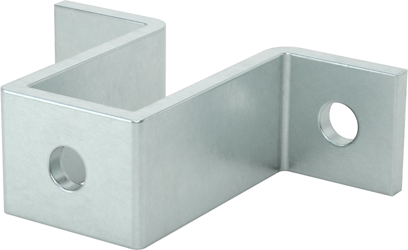 Strut Kanalı Braketi, U-Şekli, 3-1/4" Kanal Yüksekliği için, Çinko Kaplı Çelik