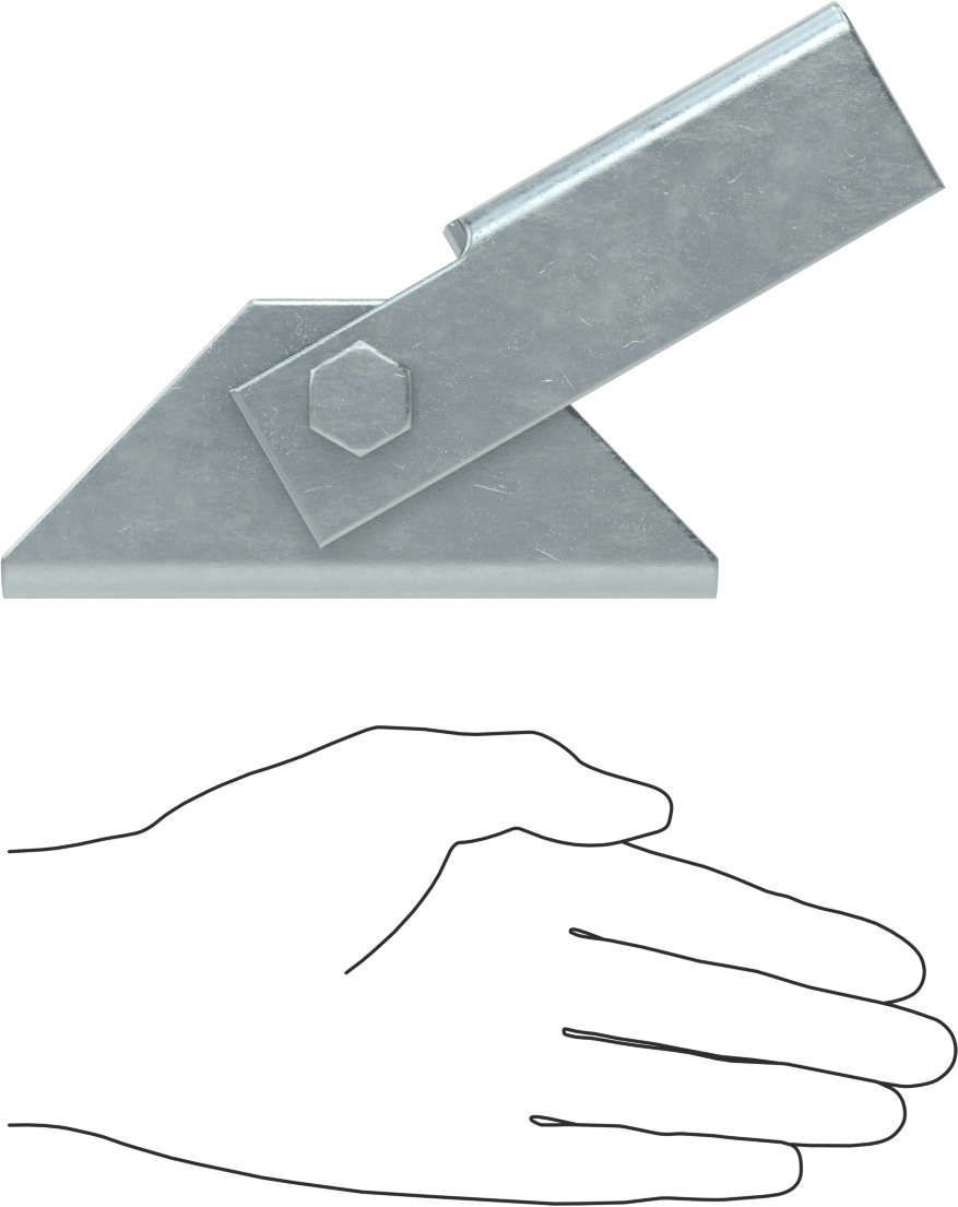 Strut Kanalı Pivotu, Çinko Kaplı Çelik, 5-3/8" Uzunluk