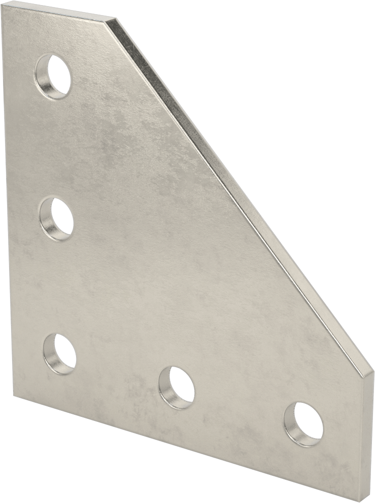Strut Kanalı Braketi, Dirsek, 304 Paslanmaz Çelik, 5-3/8" x 5-3/8"
