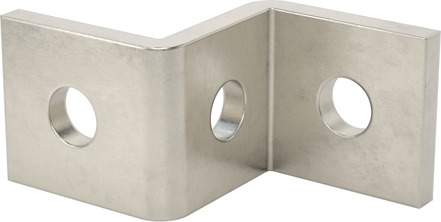 Strut Kanalı Braketi, Z Şekli, 1-5/8" Kanal Yüksekliği için, 304 Paslanmaz Çelik
