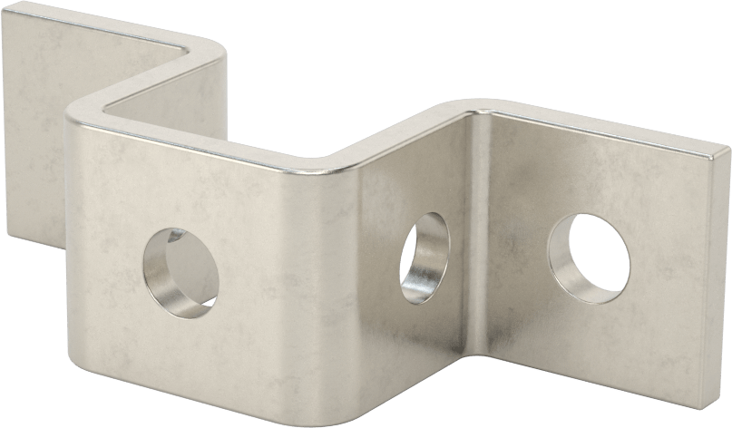 Strut Kanalı Braketi, U-Şekli, 1-5/8" Kanal Yüksekliği için, 304 Paslanmaz Çelik