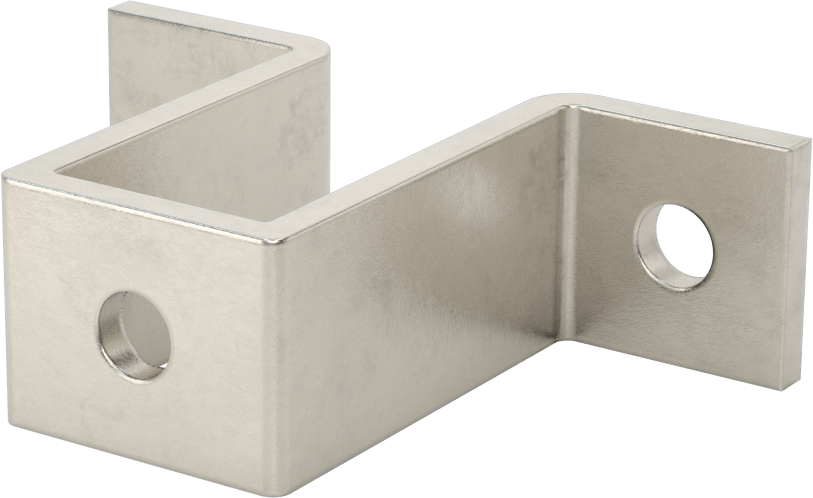 Strut Kanalı Braketi, U-Şekli, 3-1/4" Kanal Yüksekliği için, 304 Paslanmaz Çelik