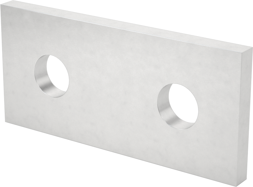 Strut Kanalı Braketi, Düz, Alüminyum, 3-1/2" Uzunluk