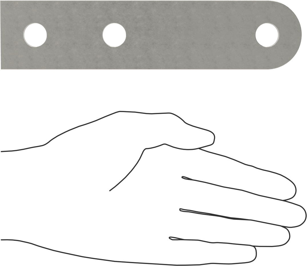 Strut Kanalı Braketi, Her Açı, 316 Paslanmaz Çelik, 7-1/8" Uzunluk
