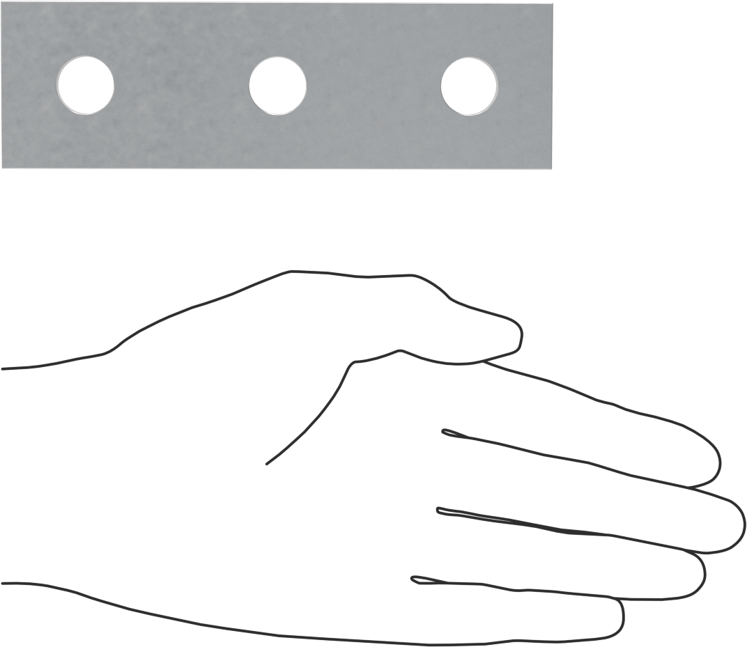 Strut Kanalı Braketi, Düz, Alüminyum, 5-3/8" Uzunluk