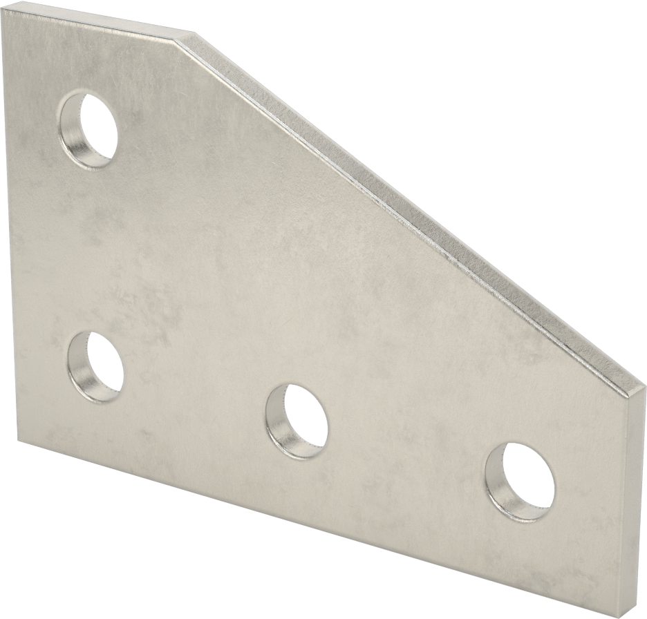 Strut Kanalı Braketi, Dirsek, 316 Paslanmaz Çelik, 5-3/8" Uzunluk